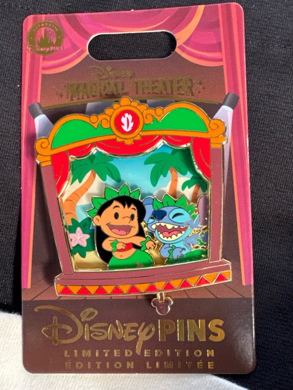 Disney Parks 2026 Magical Theater Lilo And Stitch Slider LE Pin New